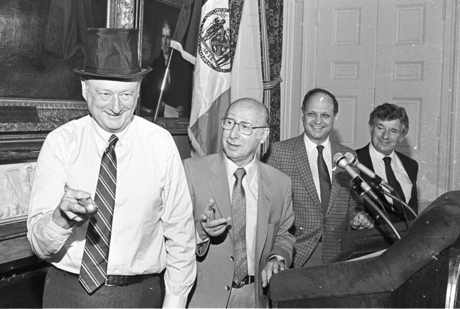 Ed Koch Sammy Cahn Charles Strouse Sid Bernstein81sm