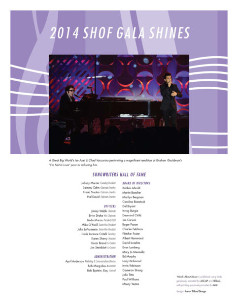 SHOF Words About Music Fall 2014 Page 12